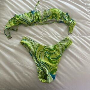 Green Multicolor Bikini